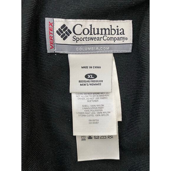 Columbia Vertex Men's XL Black Nylon Lined Snowboarding Ski Bibs - Picture 5 of 9